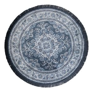 Dutchbone Rond Vloerkleed 'Bodega' 175cm, kleur Blue