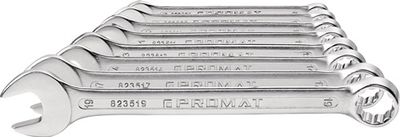 Promat Ring-steeksleutelset | 12-delig sleutelwijdte 6-22 mm | model A chroom-vanadiumstaal - 4000823603 - 4000823603