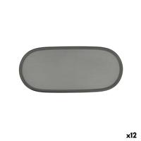 Snackdienblad Bidasoa Gio Grijs Plastic 28 x 12 cm (12 Stuks)