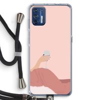 Wine: Motorola Moto G9 Plus Transparant Hoesje met koord