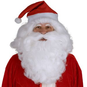 Pruik en Baard Santa Pluche