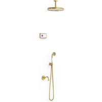Regendouche set electronisch Tres Shower Technology Classic | Inbouw | Thermostaatkraan | 3-weg | Vintage | Messing oud