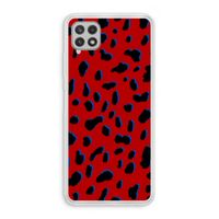Red Leopard: Samsung Galaxy A22 4G Transparant Hoesje