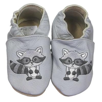 Hobea babyslofjes Waschbär grau-24-25