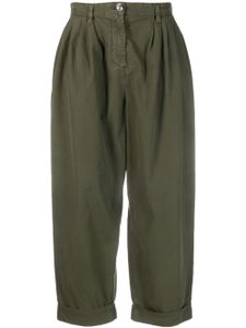 PINKO pantalon palazzo à coupe courte - Vert