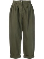 PINKO pantalon palazzo à coupe courte - Vert