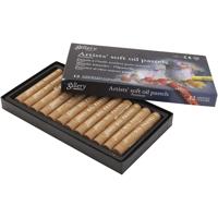 Gallery Oliepastel, L: 7 cm, d 11 mm, dikte 11 mm, ochre, 12 stuk/ 1 doos