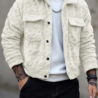 Bon&Bon Homme Herren Winterjacke - Grüne Strickjacke mit Knöpfen Weiss / M