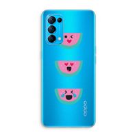 Smiley watermeloen: Oppo Find X3 Lite Transparant Hoesje