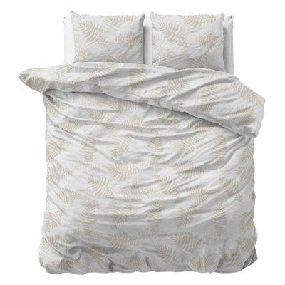 Sale: -43% | Dekbedovertrek - Leaves Light Outlet 240x200 Cm Sleeptime Classy - Dekbed-Discounter.nl