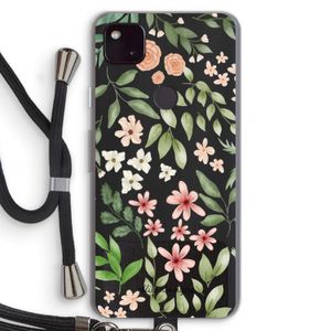 Botanical sweet flower heaven: Pixel 4a 5G Transparant Hoesje met koord