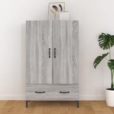Hoge kast 70x31x115 cm bewerkt hout grijs sonoma eikenkleurig