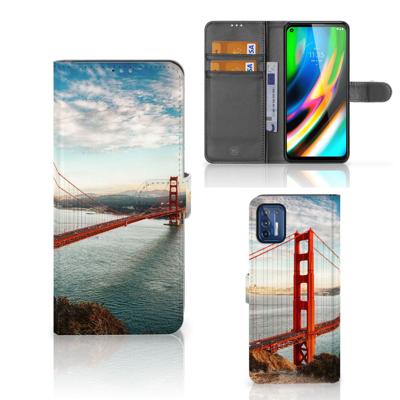 Motorola Moto G9 Plus | Flip Cover | Golden Gate Bridge