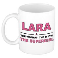 Lara The woman, The myth the supergirl cadeau koffie mok / thee beker 300 ml