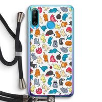 Kleurrijke katten: Huawei P30 Lite Transparant Hoesje met koord