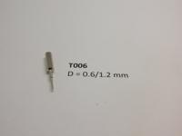 micromotor T006 Vervangingsstift voor T005 0.6 / 1.2 mm