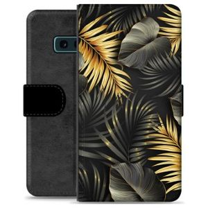 Samsung Galaxy S10e Premium Wallet Hoesje - Gouden Bladeren