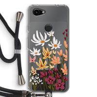 Painted wildflowers: Pixel 3a Transparant Hoesje met koord