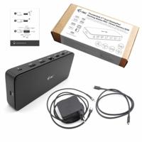 USB-HUB i-Tec TB4DUALDPDOCKPDPRO Zwart