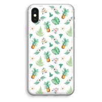 Ananas bladeren: iPhone X Transparant Hoesje