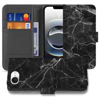 iPhone 16e/17e | Bookcase | Marmer Zwart - Origineel Cadeau Vader