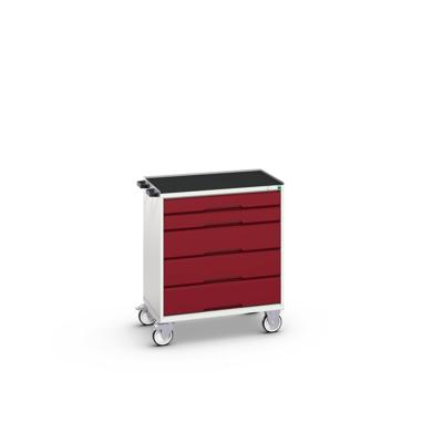 Bott Verso Mobiele Kast | 800x550x965mm | 5 Laden | Top Tray | RAL 3004 - 16927002.24