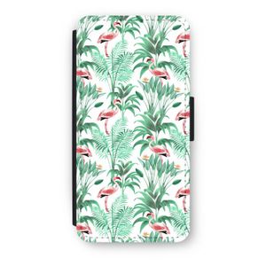 Flamingo bladeren: iPhone 7 Flip Hoesje