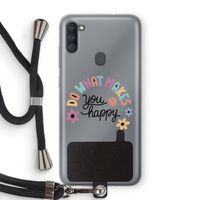 Happy days: Samsung Galaxy A11 Transparant Hoesje met koord
