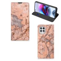 Motorola Moto G100 | Standcase | Marmer Oranje