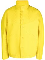 Homme Plissé Issey Miyake veste ample à design plissé - Jaune