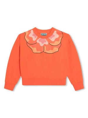 Kenzo Kids sweat Boke Flower en coton - Orange