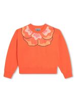 Kenzo Kids sweat Boke Flower en coton - Orange - thumbnail