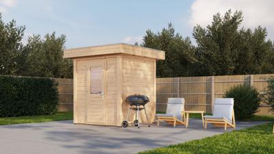 Lugarde Select Modern tuinhuis Den Haag 200x200cm - Onbehandeld- Plat dak- - Lugarde Select