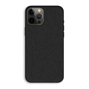 Geometrische lijnen zwart: iPhone 12 Pro Max Biologisch afbreekbaar hoesje