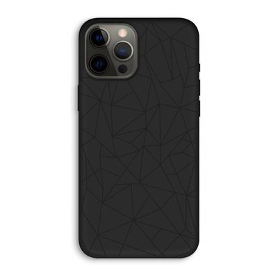 Geometrische lijnen zwart: iPhone 12 Pro Max Biologisch afbreekbaar hoesje