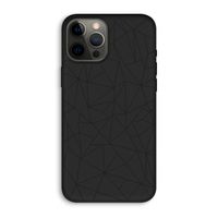 Geometrische lijnen zwart: iPhone 12 Pro Max Biologisch afbreekbaar hoesje