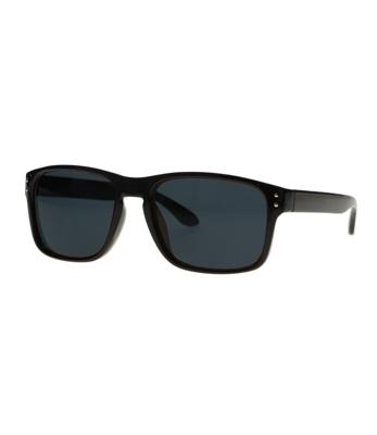 Spectrum zonnebril zwart rechthoek bruin glas unisex