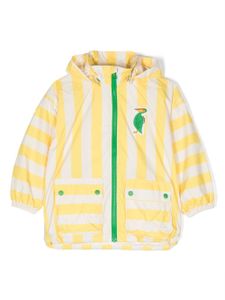 Mini Rodini veste rayée à boutons logo - Jaune