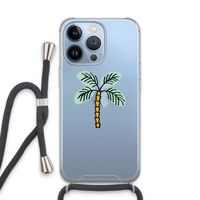Palmboom: iPhone 13 Pro Transparant Hoesje met koord