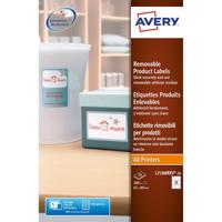 Avery Afneembare productetiketten ft 62 x 89 mm (b x h), 180 stuks, 9 per blad, doos van 20 blad