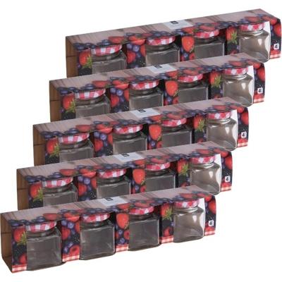 Excellent Houseware Inmaak/weckpotjes - 75 ml - 20x stuks - met draaideksel - mini potjes