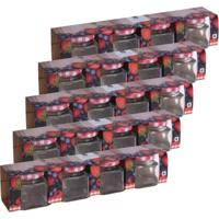 Excellent Houseware Inmaak/weckpotjes - 75 ml - 20x stuks - met draaideksel - mini potjes