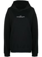 Maison Margiela hoodie à logo imprimé - Noir