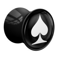 Double Flared Plug met Casino-design Acryl Tunnels & Plugs - thumbnail