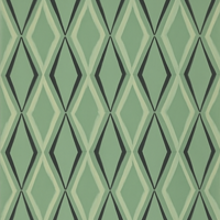 Groene diamanten uit de jaren 30 vintage behang