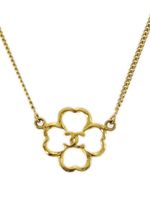 CHANEL Pre-Owned collier à pendentif trèfle (1990-2009) - Or - thumbnail