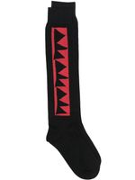 Comme des Garçons Homme Plus chaussettes en maille intarsia - Noir