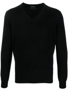 Dell'oglio pull en maille fine à col v - Noir