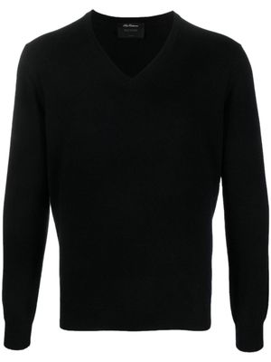 Dell'oglio pull en maille fine à col v - Noir