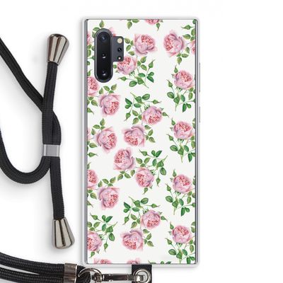 Kleine roosjes: Samsung Galaxy Note 10 Plus Transparant Hoesje met koord